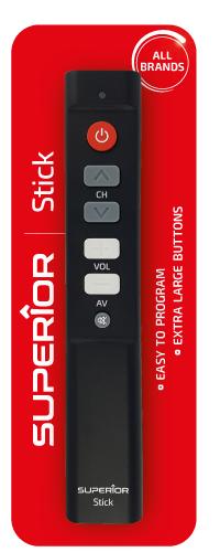 - Universal Remote Control STICK STICK - UNIVERSAL REMOTE CONTROL WITH 6 XL BUTTONS